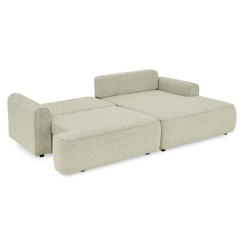 LESLY Colțar 3 locuri extensibil, șezlong stânga/dreapta, ladă depozitare, stofă