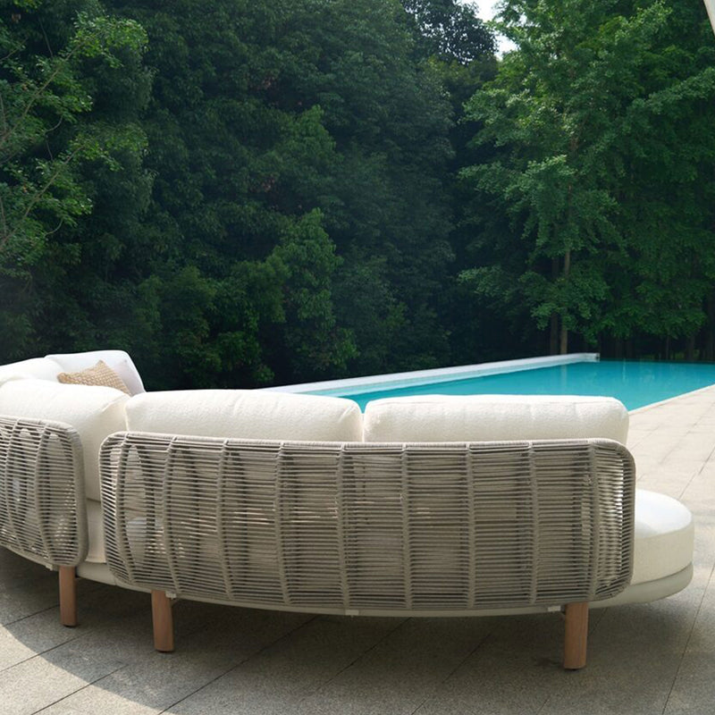 CIRCLE Set mobilier terasă/grăină, 2 canapele cu 1 braț, 1 canapea fără brațe, măsuță