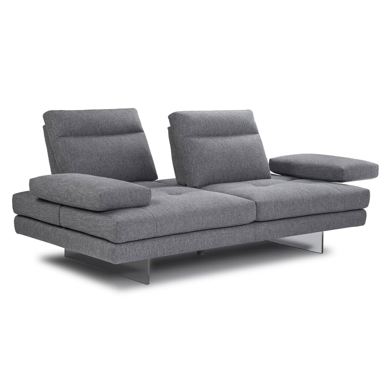 MISTERY Canapea 3 locuri cu mecanism manual spătar și brațe, stofă