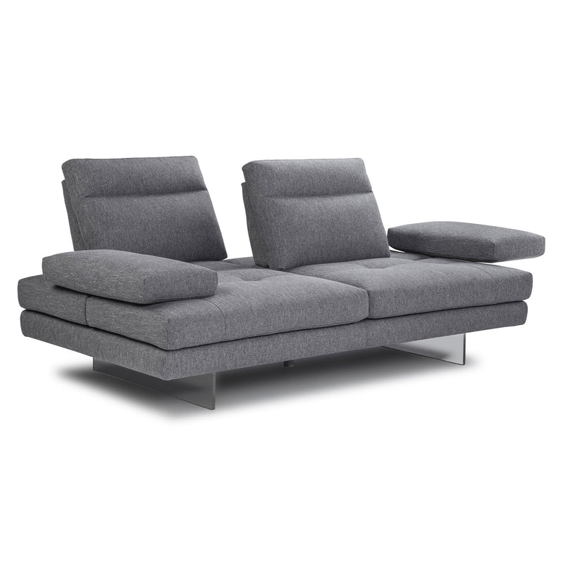 MISTERY Canapea 3 locuri cu mecanism manual spătar și brațe, stofă