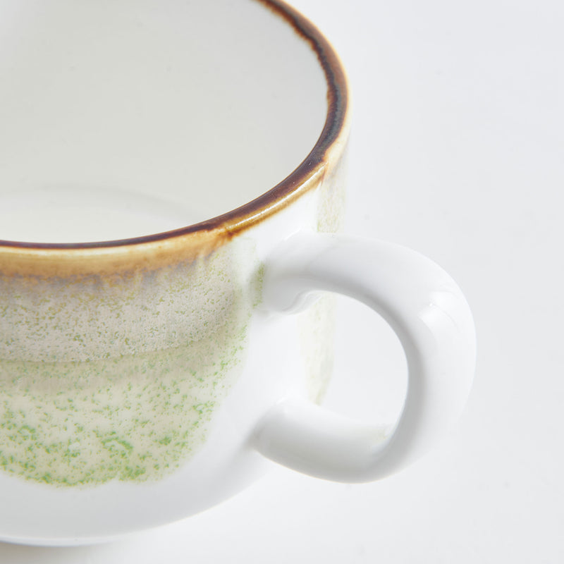 TERRA Set ceșcuță și farfurioară, porțelan, 210ml