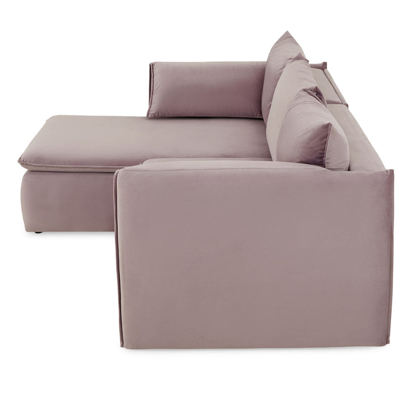 BETHANY Colțar extensibil, șezlong stânga/dreapta, stofă