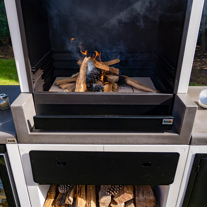 KITAWAY Corp grătar carbune/lemne cu coș fum