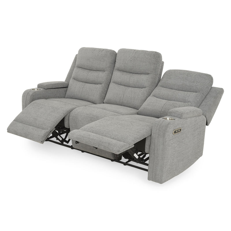 PARKER Canapea 3 locuri cu 2 reclinere electrice, stofă