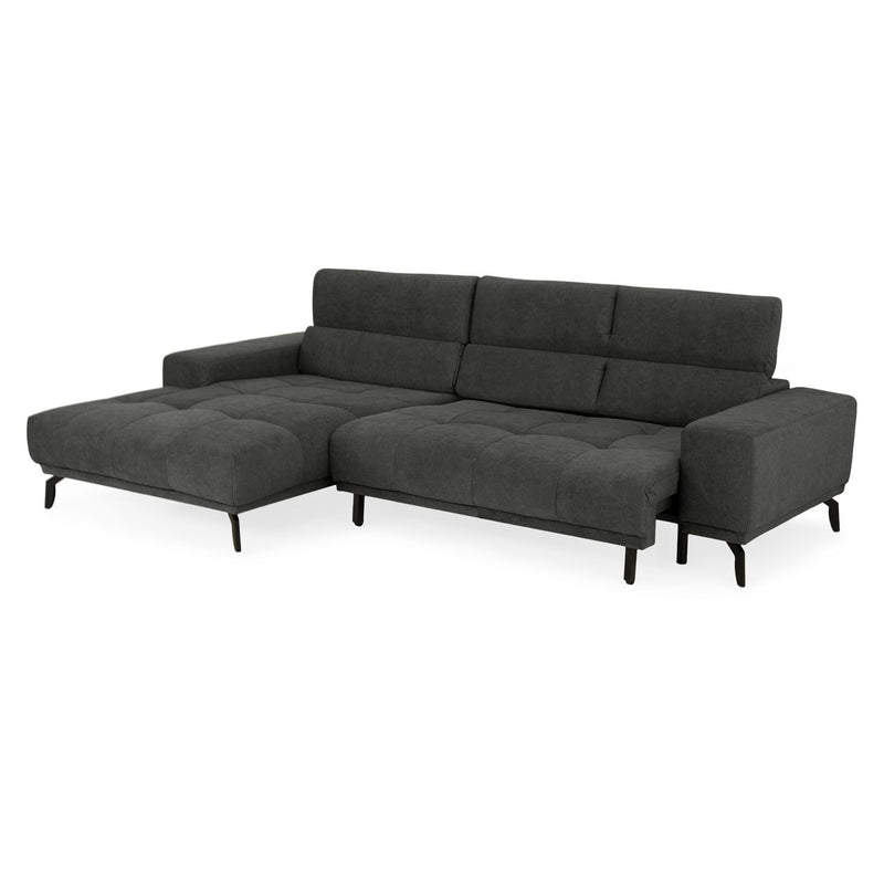 MALTA Colțar extensibil șezut culisant cu șezlong stânga/dreapta, mecanism tetiere, stofă