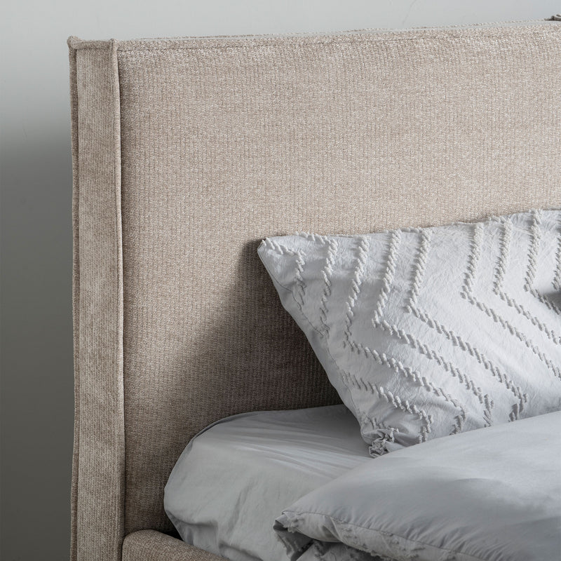 FRANCA Pat tapițat 160x200cm, somieră rabatabilă și ladă depozitare incluse