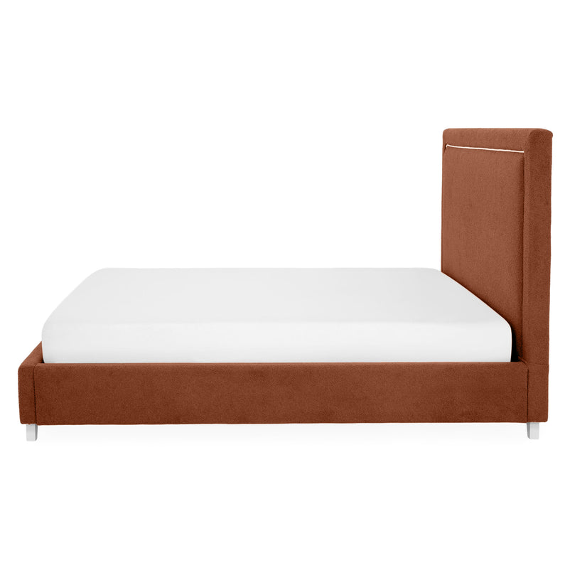 KOLLE Pat tapițat, 160x200cm, somieră și ladă depozitare incluse