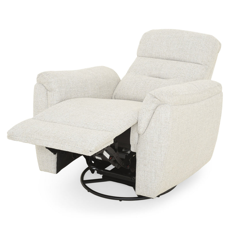 ROSELAND Fotoliu rotativ cu recliner electric și balans, stofă