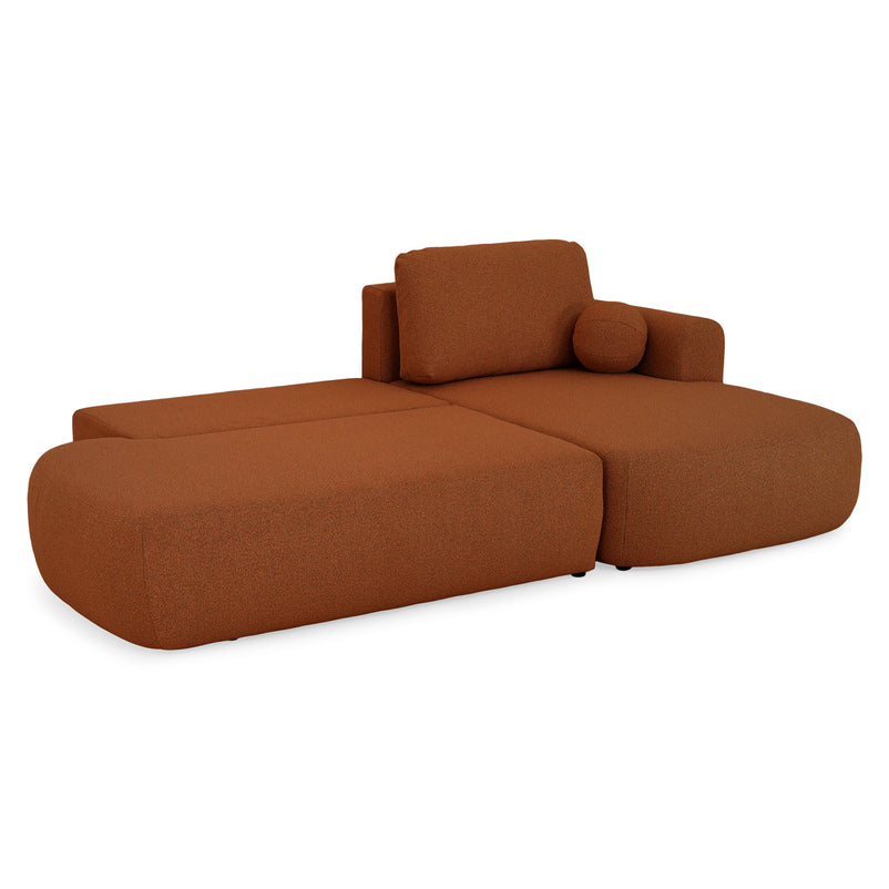 LAON Colțar extensibil, șezlong stânga/dreapta și ladă depozitare, stofă