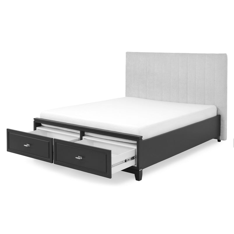 JACKSON Pat tapițat, 160x200cm, somieră și 2 sertare incluse