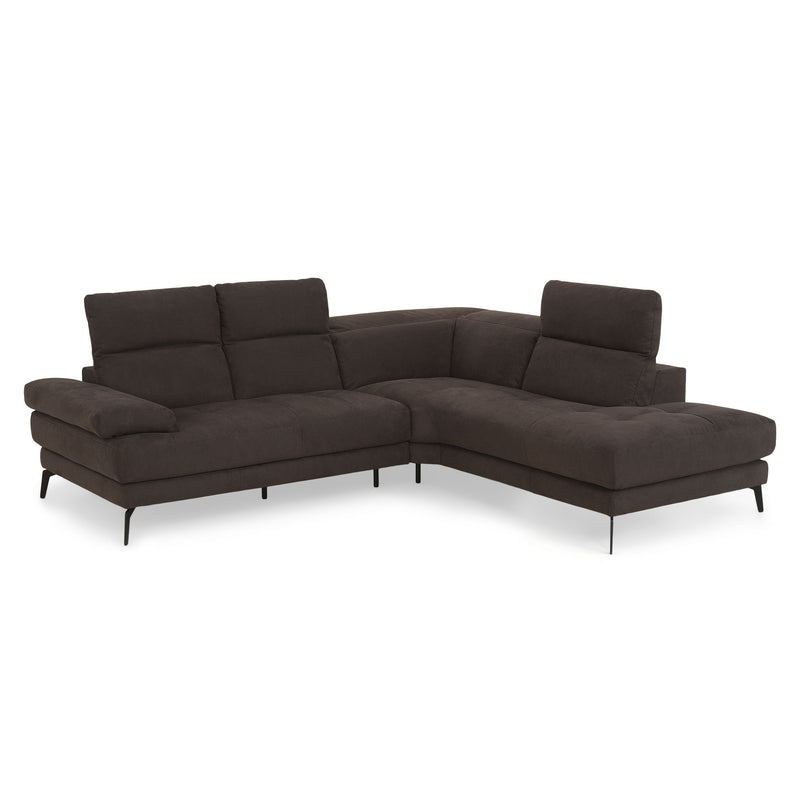 GARNER Colțar, șezlong dreapta, spătar și mecanism tetiere, stofă