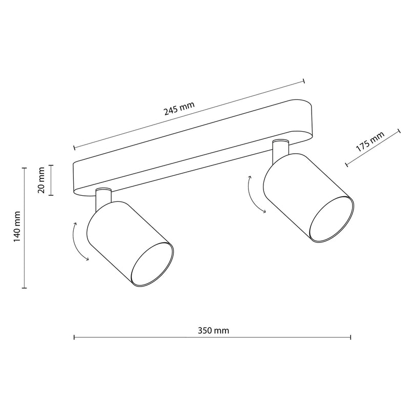LIVIA Plafonieră 2x10W GU10