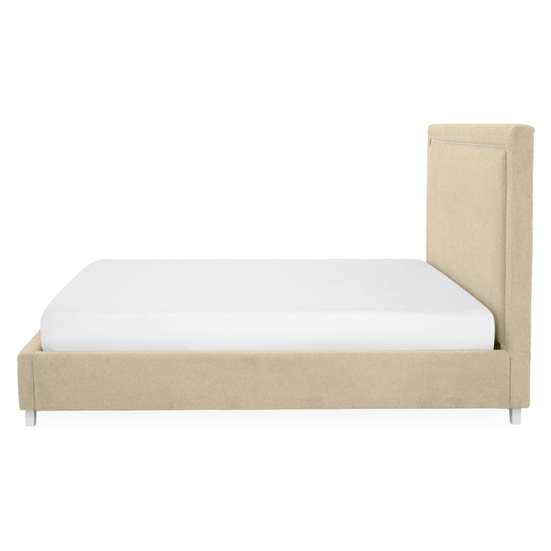 KOLLE Pat tapițat, 160x200cm, somieră și ladă depozitare incluse