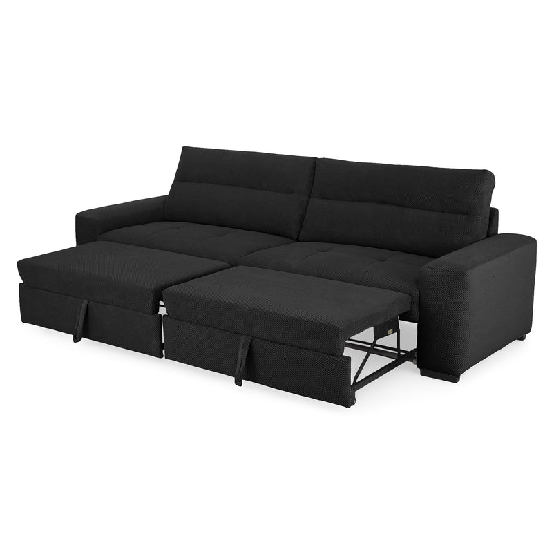 WIDE Canapea extensibilă, 4 locuri, stofă