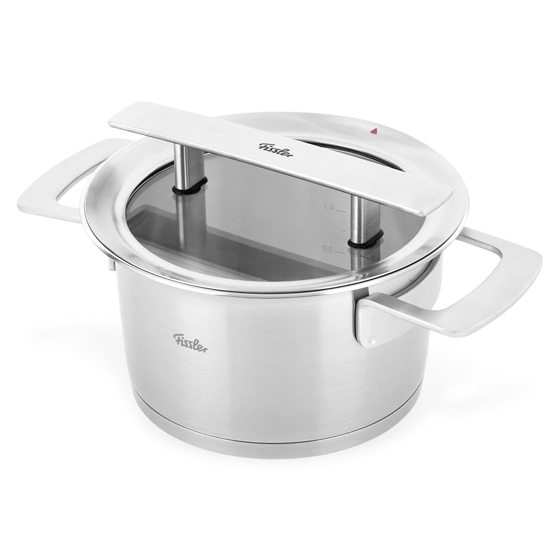 PHI Oală cu mânere și capac, inox, D.16cm