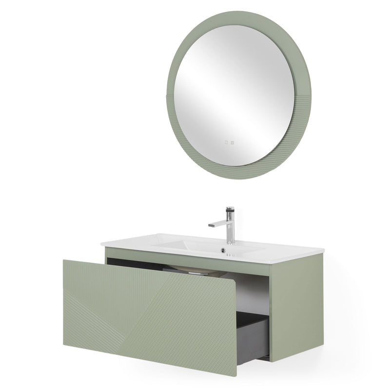 TURMALINA Set mobilier baie, mască lavoar, lavoar, oglindă