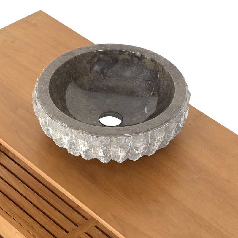 MIZU Set mobilier baie, mască lavoar și lavoar marmură