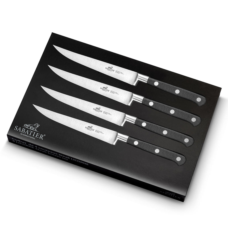 LICORNE Set 4 cuțite friptură, inox