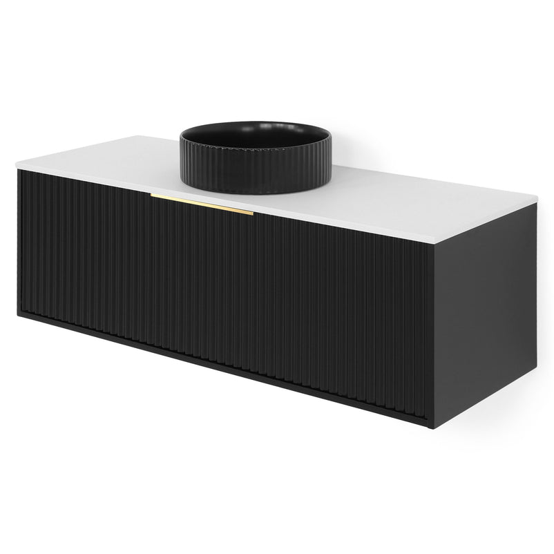 HORIK Set mobilier baie, mască lavoar, top lavoar, lavoar ceramic și oglindă