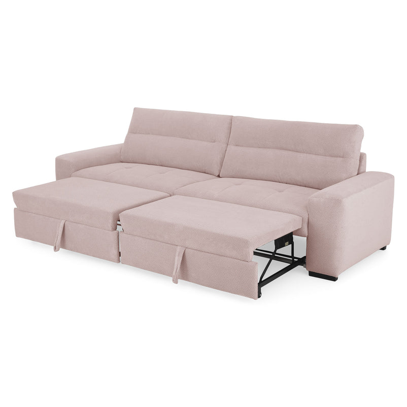 WIDE Canapea extensibilă, 4 locuri, stofă