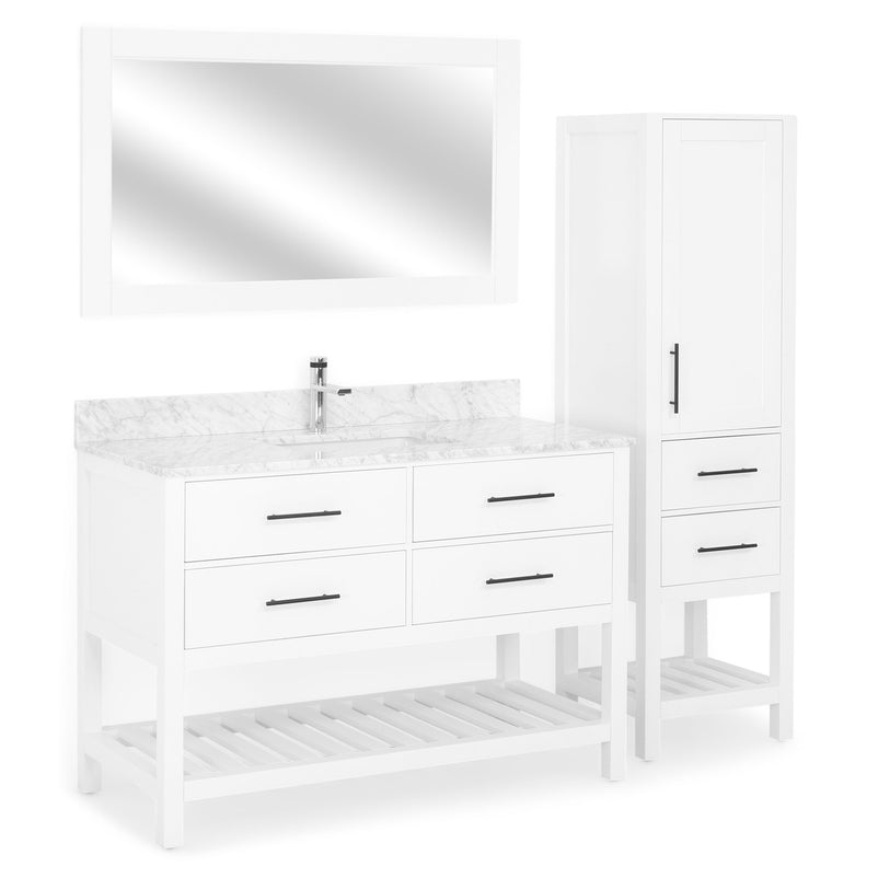 ALBYN Set mobilier baie, mască lavoar, lavoar, dulap, oglindă