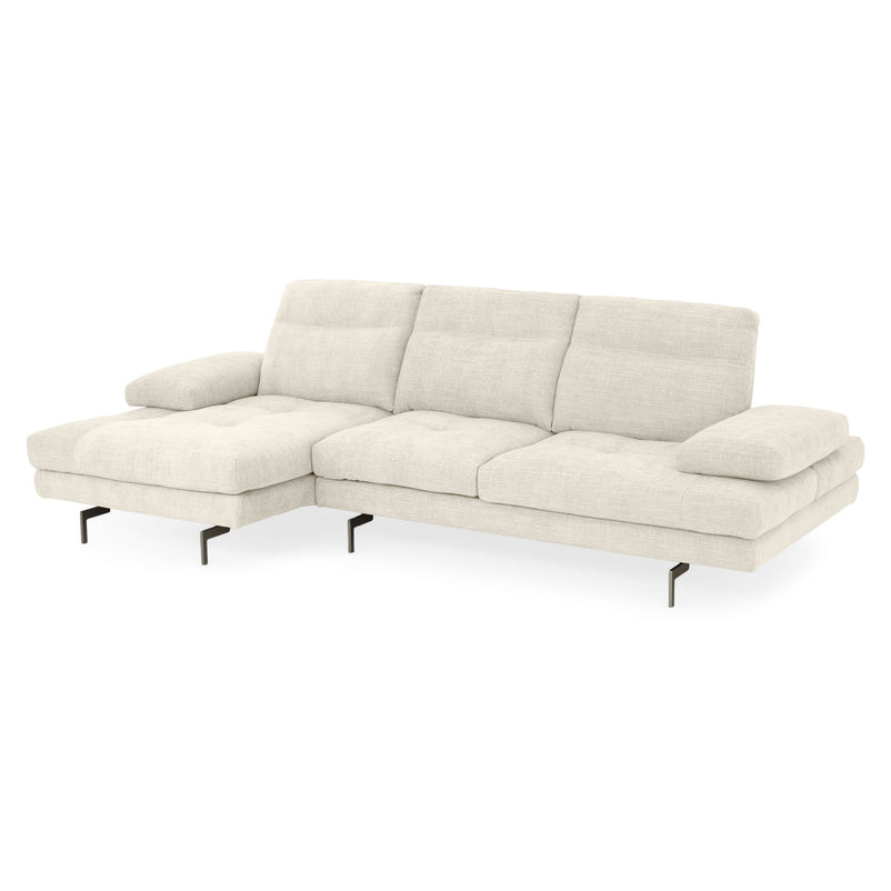 MISTERY Colțar șezlong stânga/dreapta cu mecanism manual spătar și brațe, stofă