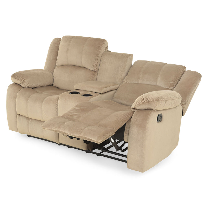 NOLE Canapea 2 reclinere manuale, consolă și sertar