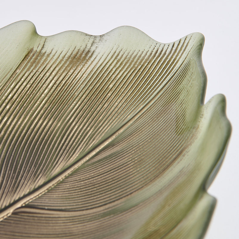 ELM LEAF Platou, sticlă, L.37cm