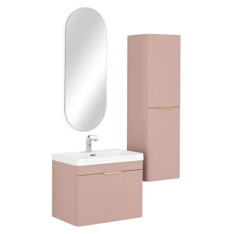 BLOOM/GALA Set mobilier baie, mască lavoar, lavoar, oglindă și dulap suspendat