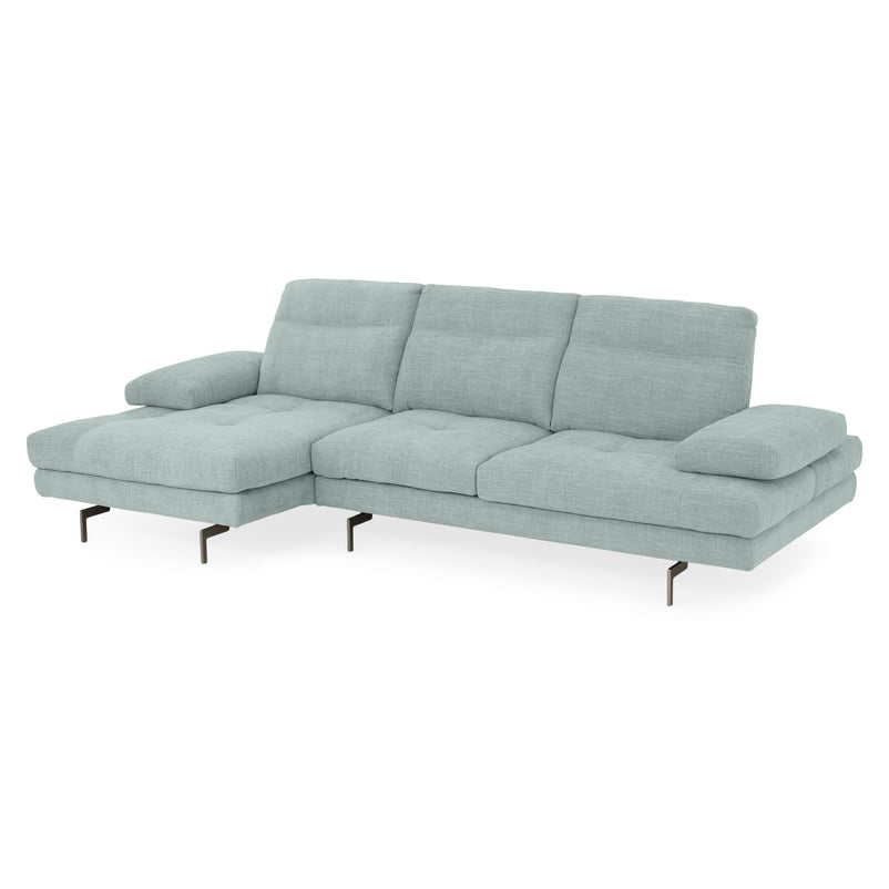 MISTERY Colțar șezlong stânga/dreapta cu mecanism manual spătar și brațe, stofă