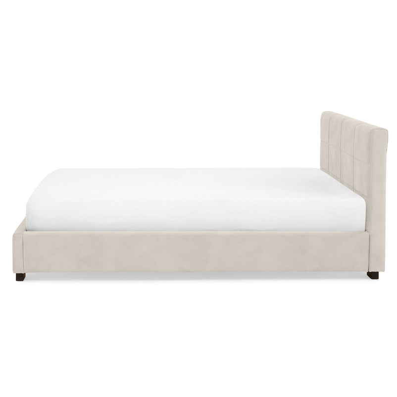 PRAGA Pat tapițat, 160x200cm, somieră rabatabilă și ladă depozitare incluse