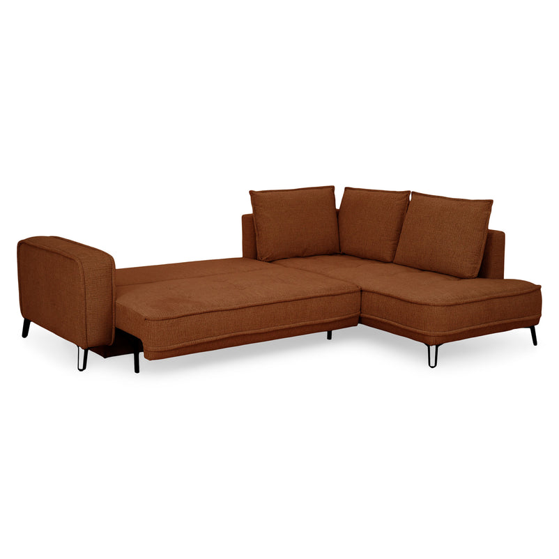 CHOLET Colțar extensibil, șezlong stânga/dreapta, ladă depozitare, stofă