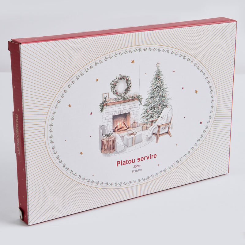 CHALET Platou servire, porțelan, L.30cm