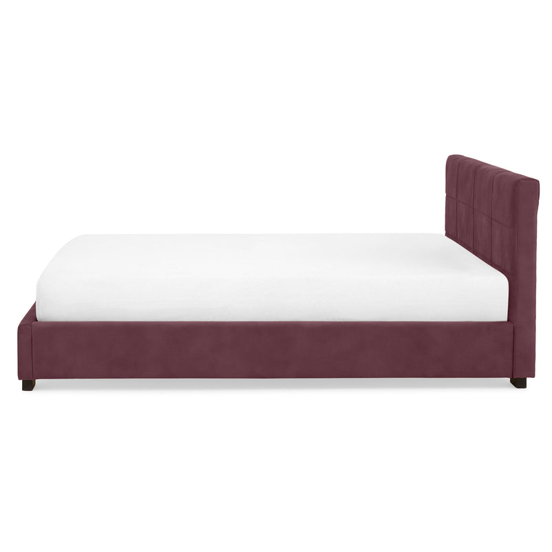 PRAGA Pat tapițat, 160x200cm, somieră rabatabilă și ladă depozitare incluse