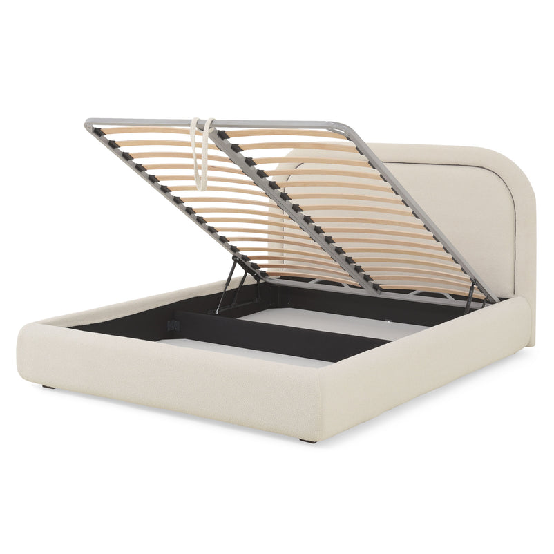 FRANCES Pat tapițat, 160x200cm, somieră rabatabilă și ladă depozitare incluse