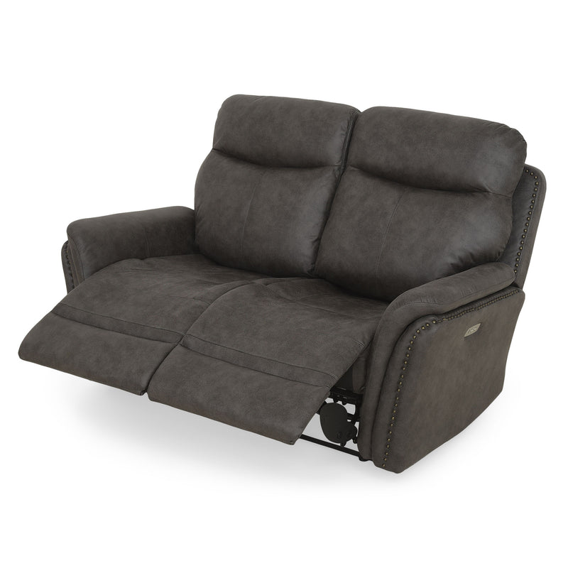 CROWSON Canapea 2 locuri, reclinere electrice, stofă