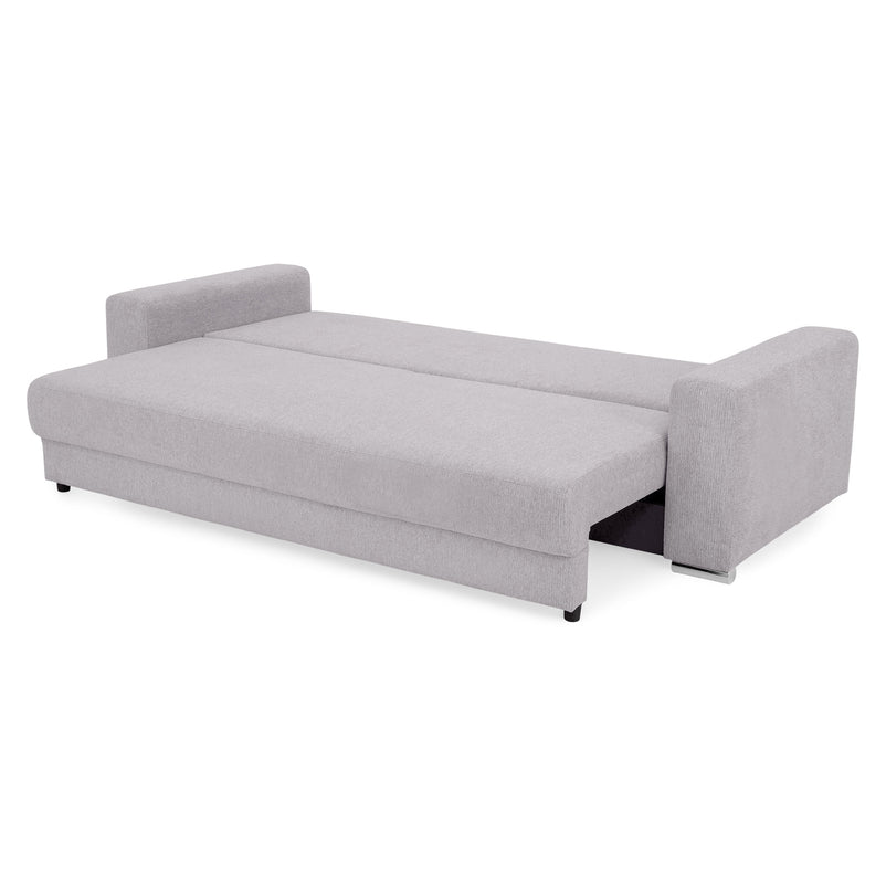 ANTONY Canapea extensibilă, 3 locuri, ladă depozitare, stofă