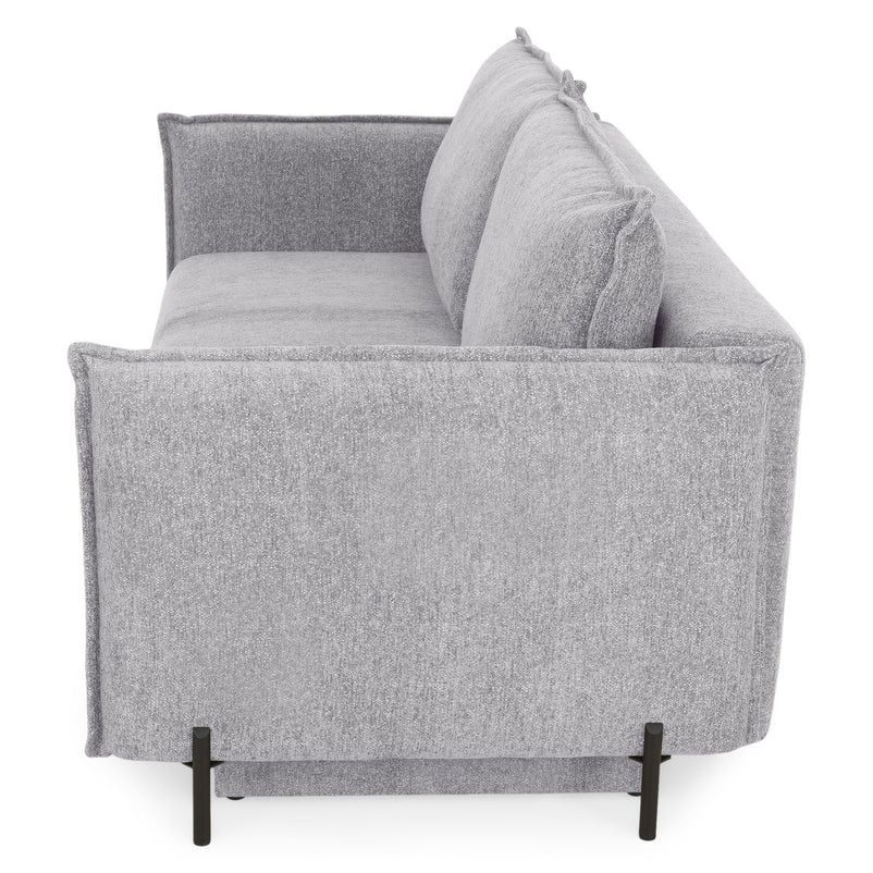 MOODY Canapea extensibilă, 3 locuri, ladă depozitare, stofă