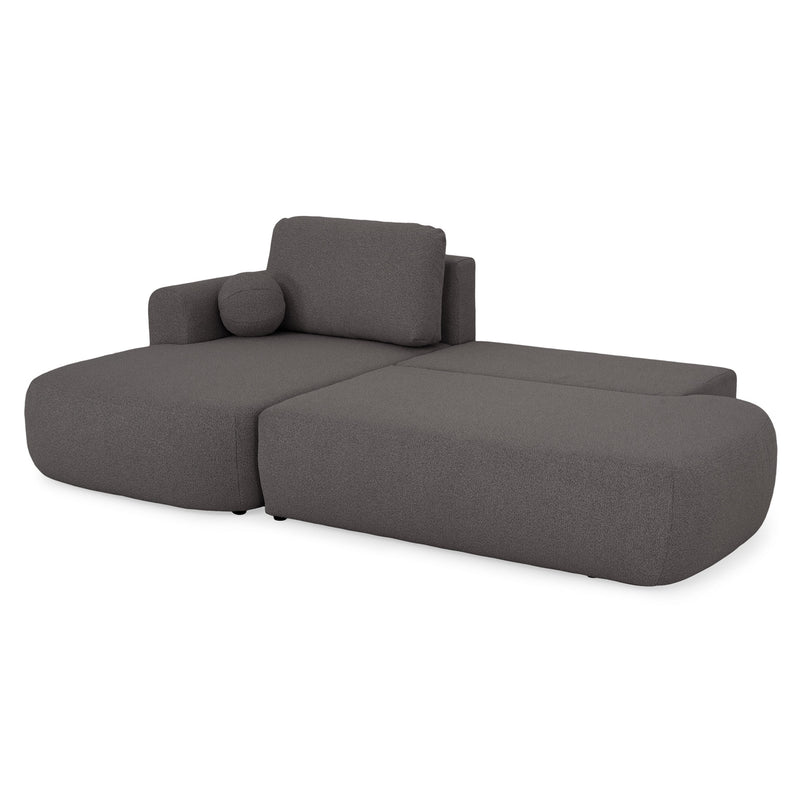 LAON Colțar extensibil, șezlong stânga/dreapta și ladă depozitare, stofă