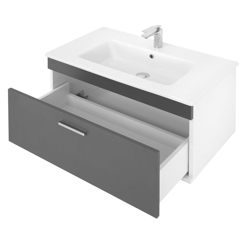 GENEL Set mobilier baie, mască lavoar și lavoar