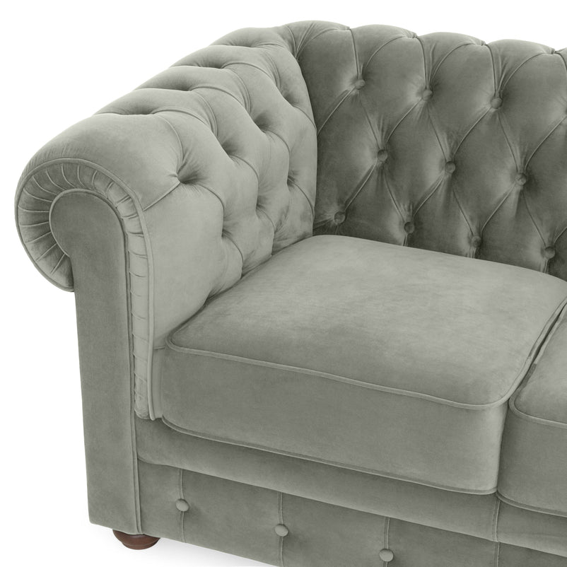 CHESTERFIELD Canapea, 2 locuri, stofă - Articol resigilat