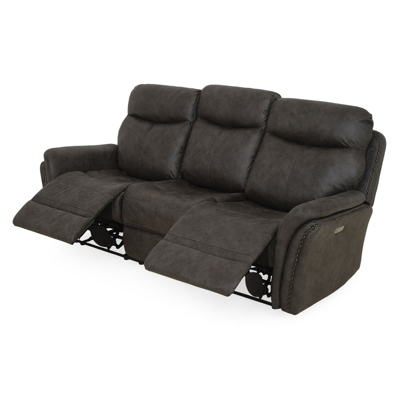 CROWSON Canapea 3 locuri, reclinere electrice, stofă