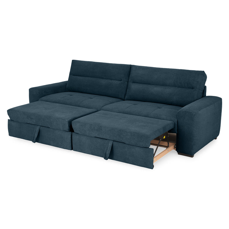 WIDE Canapea extensibilă, 4 locuri, stofă