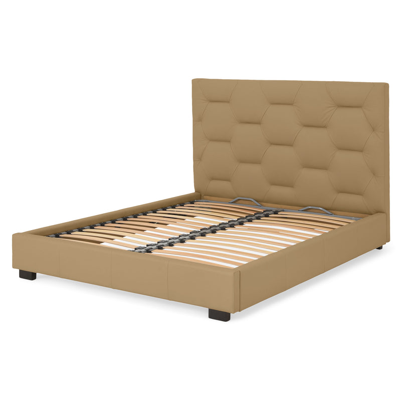 KAITLIN Pat tapițat, 160x200cm, somieră și ladă depozitare incluse