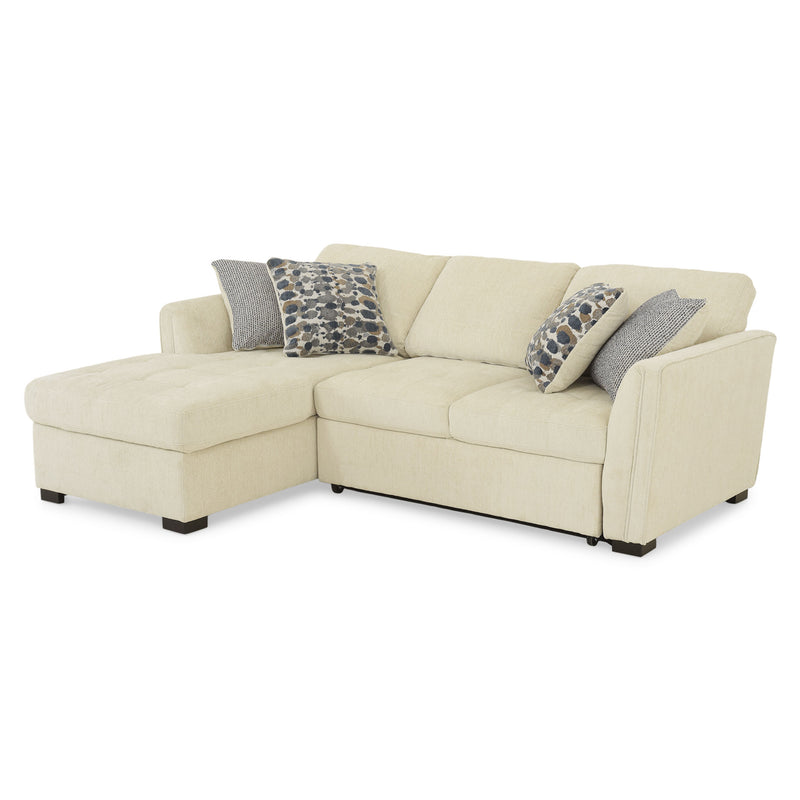 ASCOLI Colțar extensibil, șezlong stânga/dreapta, 4 perne decor incluse, stofă