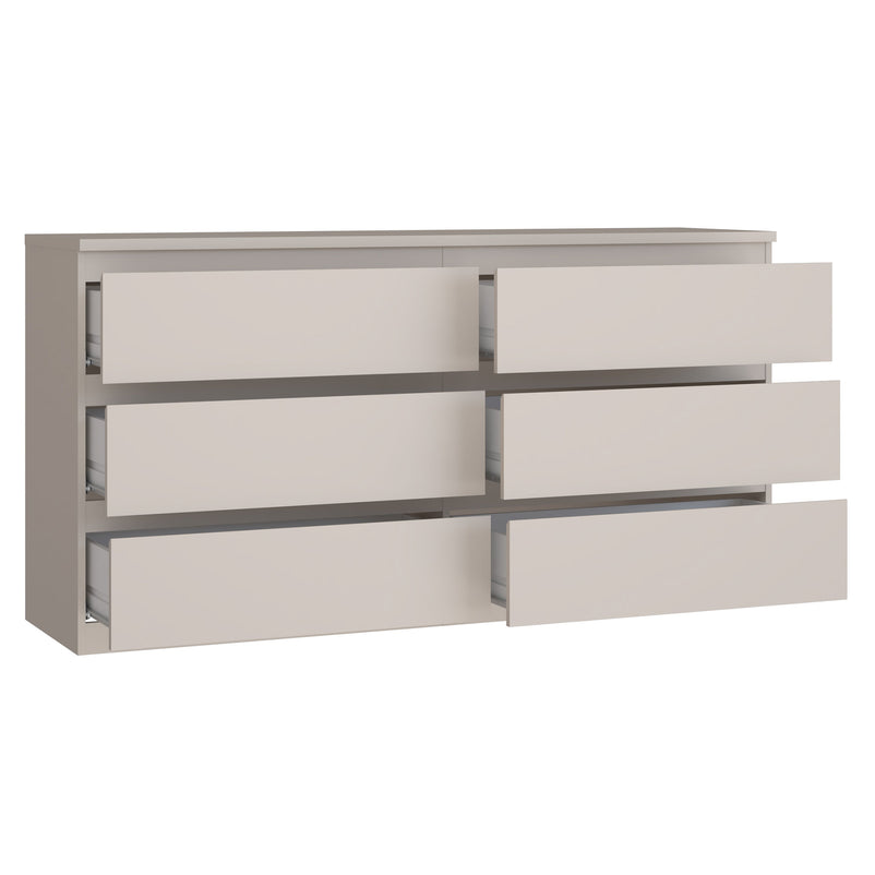 KASPAR Comodă 6 sertare