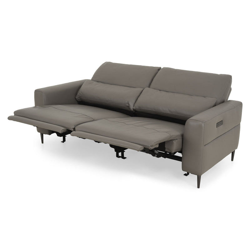 LASHIO Canapea 3 locuri, 2 reclinere electrice, mecanism tetiere, piele