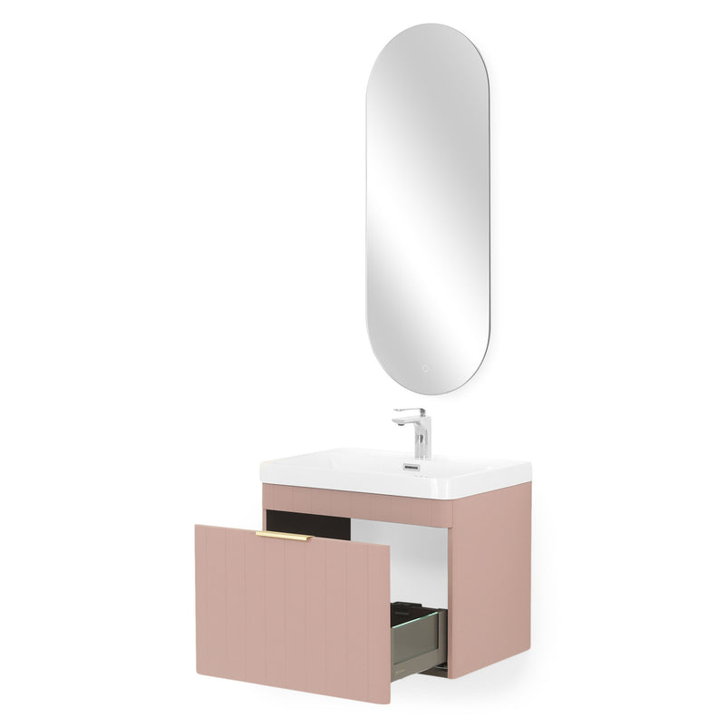 BLOOM/GALA Set mobilier baie, mască lavoar, lavoar și oglindă