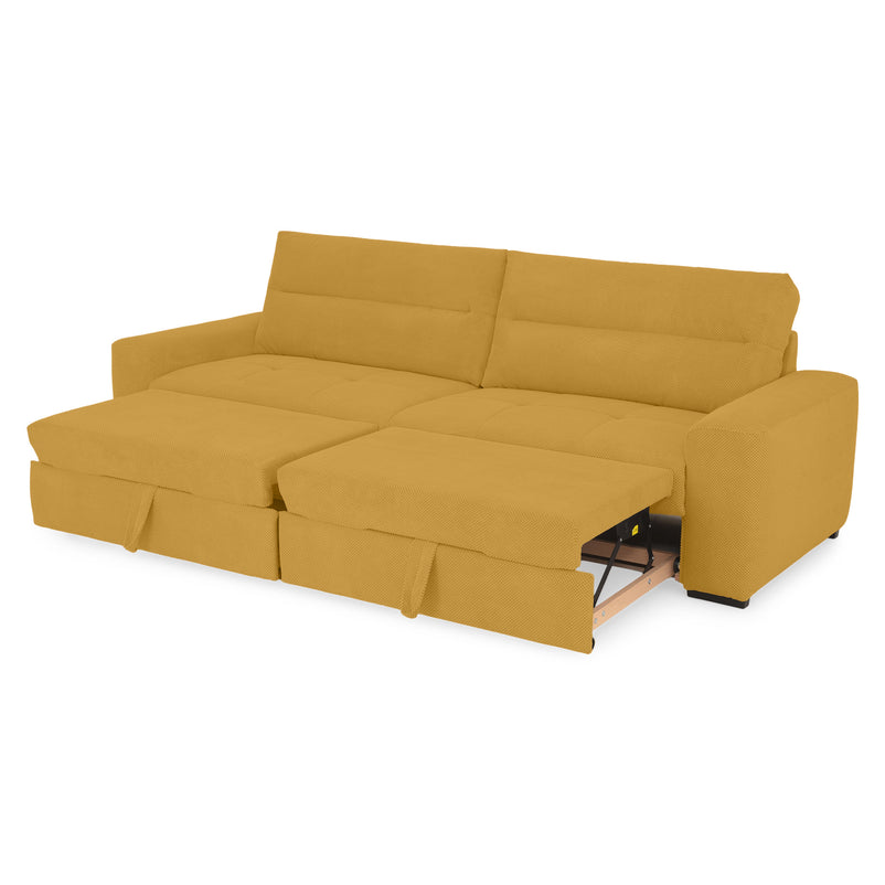 WIDE Canapea extensibilă, 4 locuri, stofă