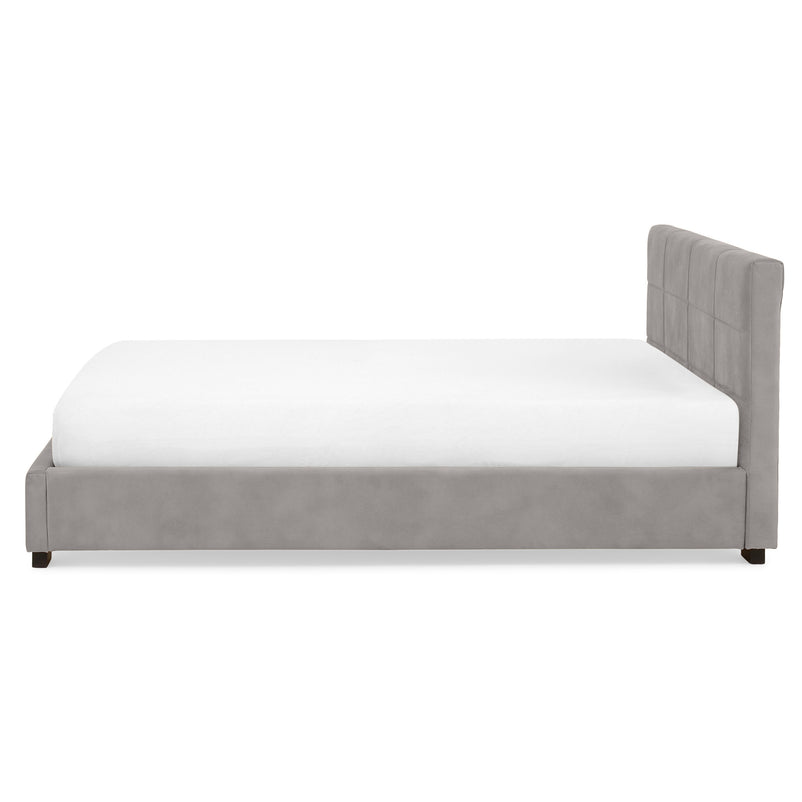 PRAGA Pat tapițat, 160x200cm, somieră rabatabilă și ladă depozitare incluse